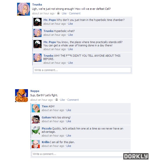 Statut facebook DBZ